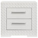 Ives 2-drawer Nightstand Bedside Table White High Gloss