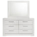 Ives 6-drawer Dresser and Mirror White High Gloss