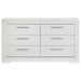 Ives 6-drawer Dresser Cabinet White High Gloss
