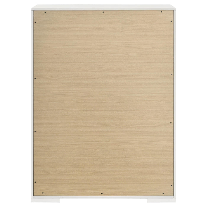 Ives 5-drawer Bedroom Chest of Drawers White High Gloss