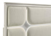 Olivia Eastern King Panel Bed LED Headboard Pearl White