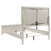 Olivia Queen Panel Bed LED Headboard Pearl White