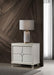 Olivia 2-drawer Nightstand Bedside Table Pearl White