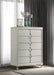 Olivia 5-drawer Bedroom Chest of Drawers Pearl White