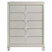 Olivia 5-drawer Bedroom Chest of Drawers Pearl White