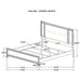 Marmore 4-piece Eastern King Bedroom Set White