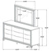 Marmore 9-drawer Dresser and LED Mirror White