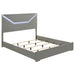 Ives 5-piece Eastern King Bedroom Set Grey High Gloss