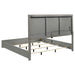 Ives 5-piece Eastern King Bedroom Set Grey High Gloss