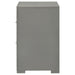 Ives 2-drawer Nightstand Bedside Table Grey High Gloss