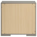 Ives 2-drawer Nightstand Bedside Table Grey High Gloss