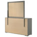Ives 6-drawer Dresser and Mirror Grey High Gloss