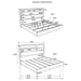 Fenwick California King Bed Bookcase Headboard Grey Oak