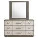 Fenwick 9-drawer Dresser with Mirror Grey Oak