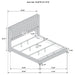 Lucia 61-inch Upholstered Eastern King Wingback Bed Grey