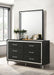 Lucia 6-drawer Dresser and Mirror Black