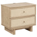 Kailani 2-drawer Nightstand Bedside Table Beige Oak
