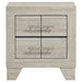 Trenton 2-drawer Nightstand Bedside Table Rustic Cream