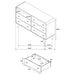 Robyn 5-piece Eastern King Bedroom Set Light Ash