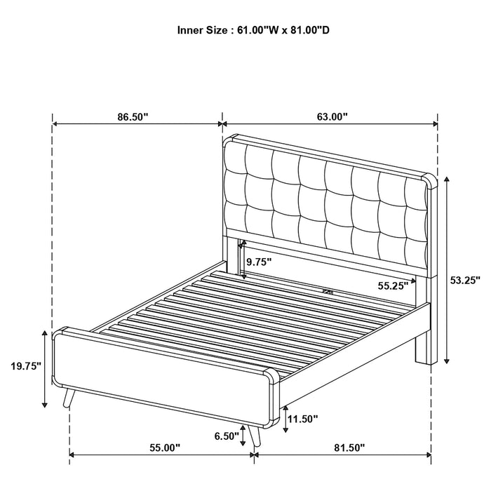 Robyn 4-piece Queen Bedroom Set Light Ash