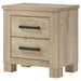 Oakglen 2-drawer Nightstand Bedside Table Weathered Oak