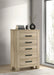 Oakglen 5-drawer Bedroom Chest of Drawers Weathered Oak