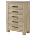 Oakglen 5-drawer Bedroom Chest of Drawers Weathered Oak