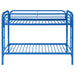 Morgan Metal Twin Over Twin Bunk Bed Blue