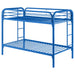 Morgan Metal Twin Over Twin Bunk Bed Blue