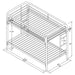 Morgan Metal Twin Over Twin Bunk Bed Blue