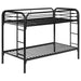 Morgan Metal Twin Over Twin Bunk Bed Black