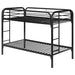 Morgan Metal Twin Over Twin Bunk Bed Black