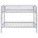 Morgan Metal Twin Over Twin Bunk Bed Silver