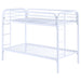 Morgan Metal Twin Over Twin Bunk Bed White