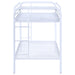 Morgan Metal Twin Over Twin Bunk Bed White