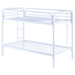 Morgan Metal Twin Over Twin Bunk Bed White