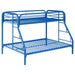 Morgan Metal Twin Over Full Bunk Bed Blue