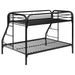 Morgan Metal Twin Over Full Bunk Bed Black
