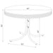 Retro 5-piece Round Dining Table Set White and Red