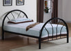 Marjorie Metal Twin Open Frame Bed Black