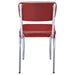 Retro Upholstered Dining Side Chair Red (Set of 2)