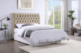 Chloe Upholstered Full Panel Headboard Oatmeal