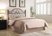 Zola Metal Queen or Full Open Frame Headboard Brown