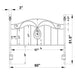 Evan Metal Queen or Full Open Frame Headboard Dark Grey