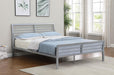 Cooper Metal Queen Open Frame Bed Silver