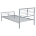 Cooper Metal Twin Open Frame Bed Silver