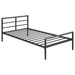 Fisher Metal Twin Open Frame Bed Gunmetal