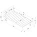 Fisher Metal Twin Open Frame Bed Gunmetal