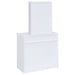 Harvey Vanity Set with Lift-Top Stool White