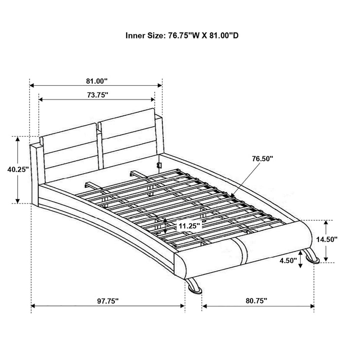 Jeremaine Upholstered Eastern King Sleigh Bed White